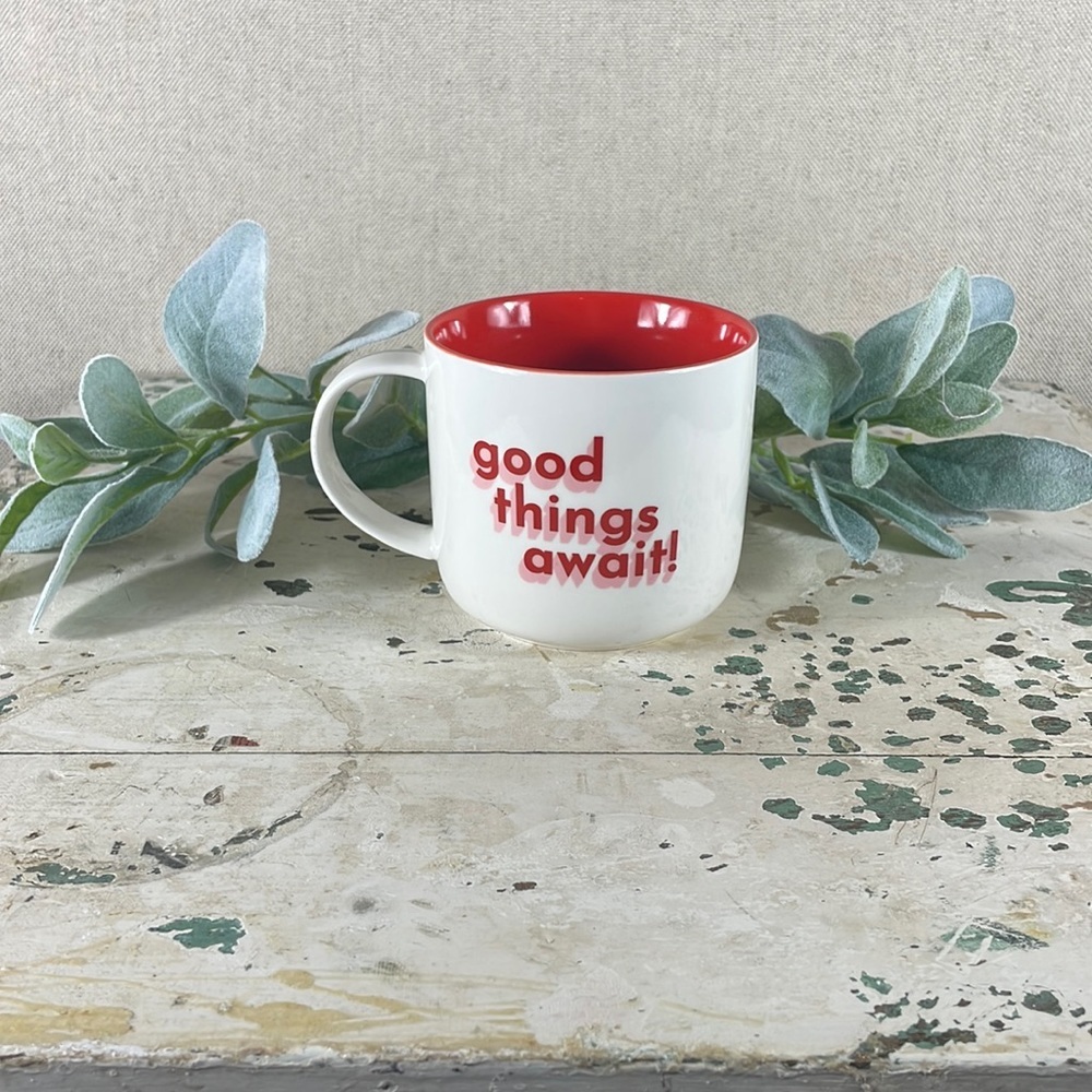 Parker Lane > Red Good Things Await Mug